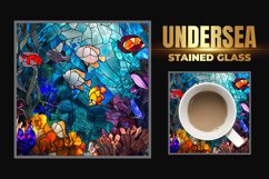 Undersea Stained Glass Square Coaster Product Image 1