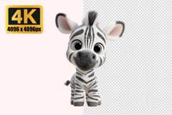 Cute Baby Zebra Transparent PNG Product Image 1