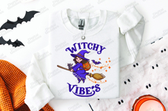Witchy Vibes SVG - Halloween Witch Flying Broomstick File Product Image 3