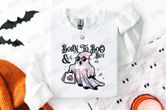 Born To Boo &amp; Buy SVG - Retro Shopping Ghost Halloween PNG Product Image 2