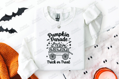 Pumpkin Parade SVG - Halloween Wagon Trick or Treat Cut File Product Image 2