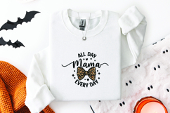 Mama All Day Every Day SVG - Leopard Print Bow Mama Design Product Image 3