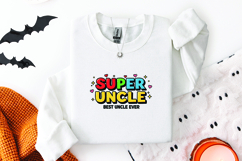 Super Uncle SVG - Colorful Retro Best Uncle Ever Design Product Image 2