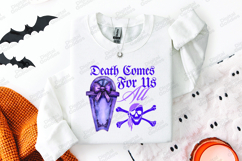 Death Comes For Us All SVG - Gothic Purple Coffin PNG Cut Product Image 3