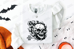 Still Angrily Dead SVG - Flaming Skull Halloween Horror PNG Product Image 3