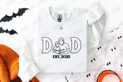 Dad Est 2025 SVG Father and Son Reading Sublimation Design Product Image 2