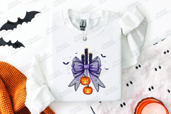 Gothic Lace Bow SVG - Halloween Pumpkin &amp; Candle Sublimation Product Image 3