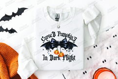 Cursed Pumpkins Bat Bow PNG - Spooky Coquette Halloween SVG Product Image 3