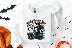 Witchy Haunted Night SVG - Skeleton Witch Cauldron Cut File Product Image 2