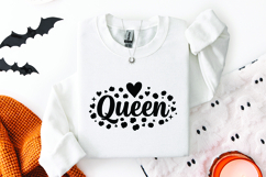 Queen SVG - Trendy Cow Print Pattern Western Heart Design Product Image 2
