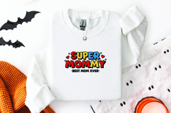 Super Mommy SVG - Colorful Retro Best Mom Ever Design Product Image 2