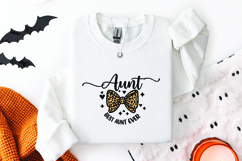 Best Aunt Ever SVG - Trendy Leopard Print Bow Auntie Design Product Image 2