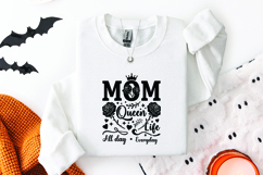 MOM Queen Life SVG - Trendy Rose Floral Motherhood Design Product Image 3