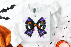 Spooky Night Lace Bow SVG - Halloween Ghost &amp; Pumpkin File Product Image 2