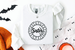 Sister Sunflower SVG - Cute Floral Sisterhood Circle Design Product Image 3