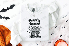 Pumpkin Harvest SVG - Spooky Season Wagon Halloween Cut File Product Image 2