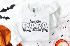 Love You Papa SVG Happy Father's Day Varsity Design PNG Product Image 2