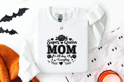 Super Queen MOM SVG - Trendy Rose Floral Motherhood Design Product Image 2