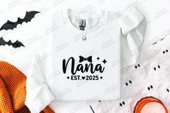 Nana Est 2025 SVG New Grandma Bow Sublimation Design PNG Product Image 2