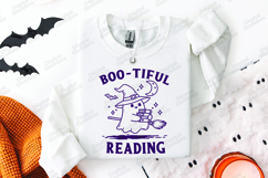Boo-tiful Reading SVG - Halloween Ghost Witch Book Cut File Product Image 3
