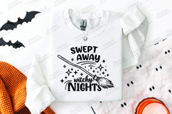 Swept Away SVG - Witchy Nights Halloween Broomstick Cut File Product Image 2