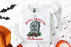 Rest In Pieces SVG - Spooky Nights Halloween Tombstone File Product Image 2