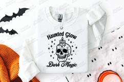 Haunted Glow SVG - Dark Magic Skull Candle Halloween File Product Image 2