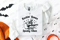 Rockin' Bones SVG - Halloween Skeleton Guitarist Cut File Product Image 3
