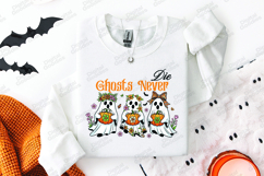 Ghosts Never Die SVG - Floral Coquette Ghost Halloween PNG Product Image 2