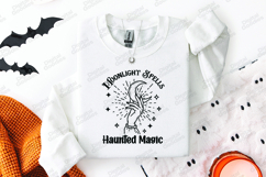 Moonlight Spells Haunted Magic SVG Halloween Moon Graphic Product Image 3