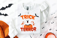 Trick Terror SVG - Halloween Ghost Pumpkin Candy Cut File Product Image 2