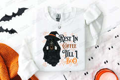 Witch Ghost Coffee SVG - Rest In Coffee Halloween PNG Cut Product Image 3