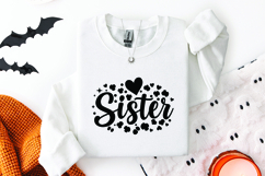 Sister SVG - Trendy Cow Print Pattern Western Heart Design Product Image 2