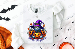 Cursed Pumpkin SVG - Dark Flight Bat Bow Halloween PNG Cut Product Image 2