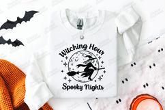 Witching Hour SVG - Spooky Nights Halloween Witch Cut File Product Image 3
