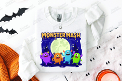 Monster Mash SVG - Halloween Dancing Monsters Moon Cut File Product Image 2