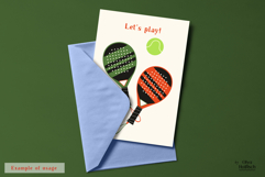Padel Equipment PNG Clipart. Padel Rackets and Padel Balls Product Image 3