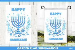 Hanukkah Garden Flag PNG, Happy Hanukkah Sublimation Product Image 1