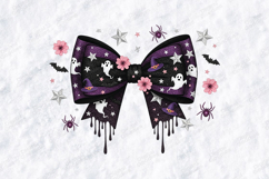 Ghost Bow Halloween PNG - Spooky Coquette Pink Witchy SVG Product Image 3