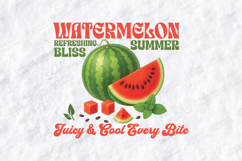 Watermelon Refreshing Bliss SVG Summer Juicy Fruit Design Product Image 3