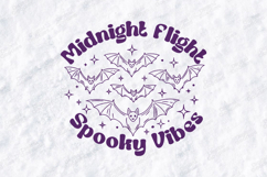 Midnight Flight SVG - Spooky Vibes Halloween Bats Cut File Product Image 3