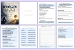 Depression Support &amp; Recovery Workbook | Mental Health Product Image 3