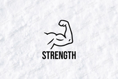 Strength Flexed Arm Minimal Gym Motivation SVG Product Image 1