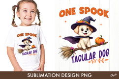 Halloween Dog Sublimation PNG. Witch Dog PNG Product Image 1