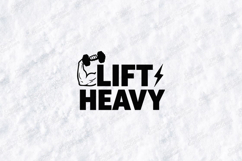 Lift Heavy Workout Gym Motivation SVG Design Product Image 1