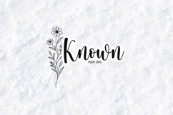Known Floral Quote SVG Design Christian Art Product Image 1