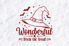 Wonderful Trick Or Treat SVG - Halloween Witch Hat Cut File Product Image 3