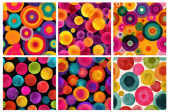 Bright Pop Circles Seamless Pattern and Digital paper Product Image 3