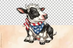 Funny Cow | Patriotic Clipart | 4th Of July Product Image 3