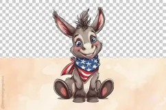 Funny Donkey | Patriotic Clipart | 4th of July Product Image 3